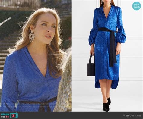 liz gillies blue dress|WornOnTV: Fallon’s blue midi dress on Dynasty .